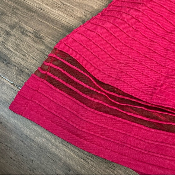 French Connection Magenta Fuchsia Pink Mini Dress Flowy Sleeveless Size 6 - Picture 10 of 10